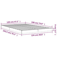 Giroletto 120x190 cm Legno Massello di Pino 4FT Small Double cod mxl 63415