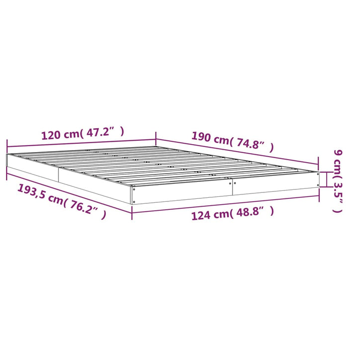 Giroletto 120x190 cm Legno Massello di Pino 4FT Small Double cod mxl 63415