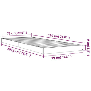 Giroletto Miele 75x190 cm Legno Massello Pino 2FT6 Small Single 823487