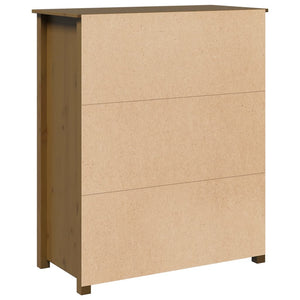 Credenza Marrone Ambra 83x41,5x100 cm in Legno Massello di Pino 823517