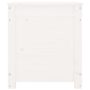 Contenitore Portaoggetti Bianco 80x40x45,5cm Massello di Pino 823535