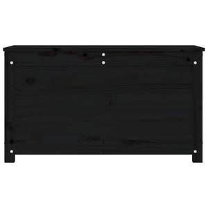 Contenitore Portaoggetti Nero 80x40x45,5cm Legno Massello Pino cod mxl 72380