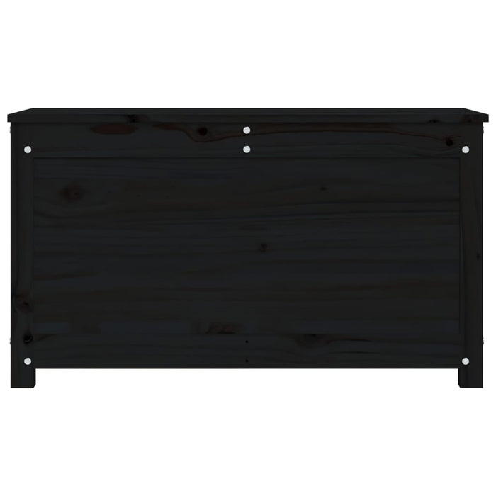 Contenitore Portaoggetti Nero 80x40x45,5cm Legno Massello Pino cod mxl 72380