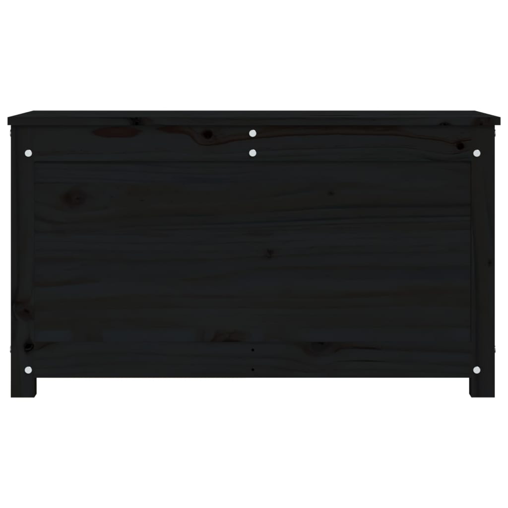 Contenitore Portaoggetti Nero 80x40x45,5cm Legno Massello Pino 823538