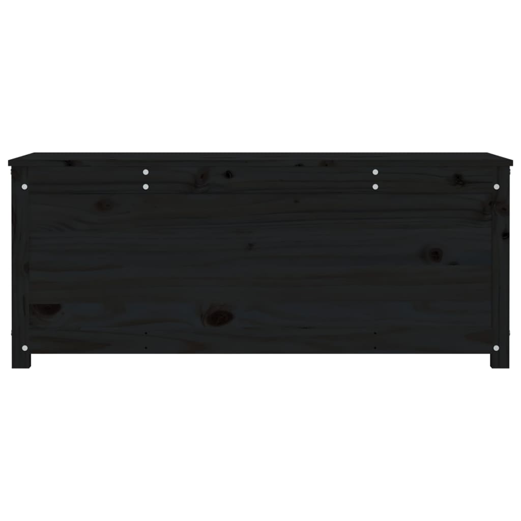 Contenitore Portaoggetti Nero 110x50x45,5cm Legno Massello Pino cod mxl 77292