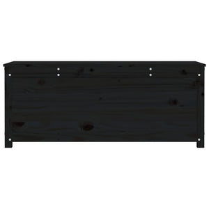 Contenitore Portaoggetti Nero 110x50x45,5cm Legno Massello Pino 823543