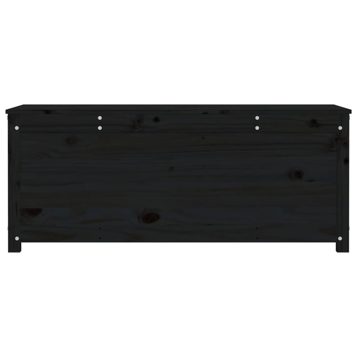 Contenitore Portaoggetti Nero 110x50x45,5cm Legno Massello Pino 823543