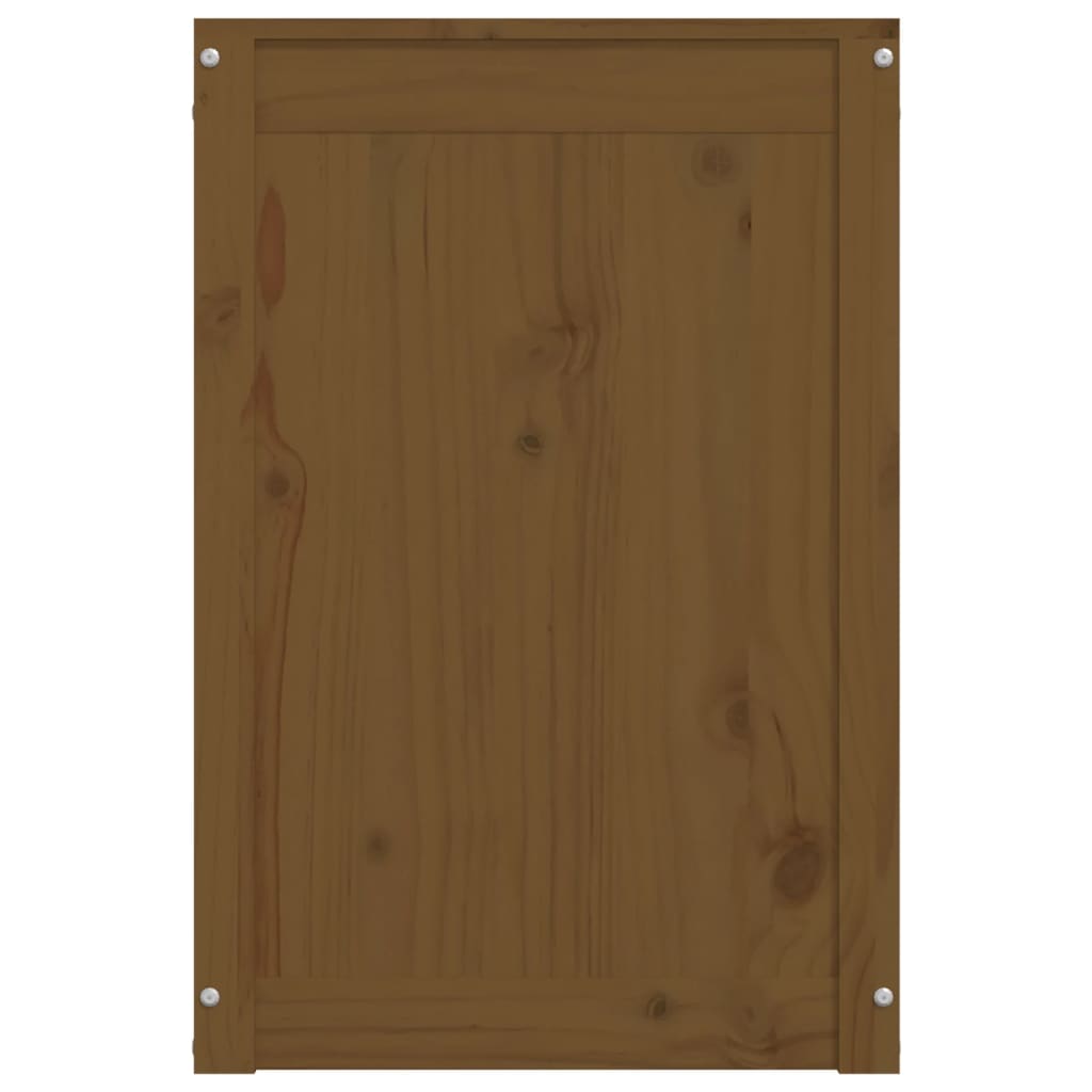 Contenitore per Bucato Miele 44x44x66 cm Legno Massello Pino