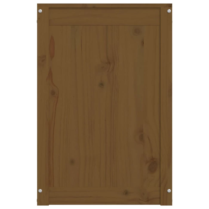 Contenitore per Bucato Miele 44x44x66 cm Legno Massello Pino