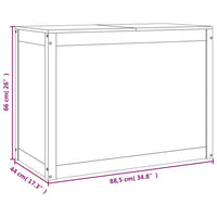 Contenitore per Bucato 88,5x44x66 cm Legno Massello Pino 823569