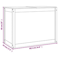 Contenitore per Bucato Miele 88,5x44x66 cm Legno Massello Pino