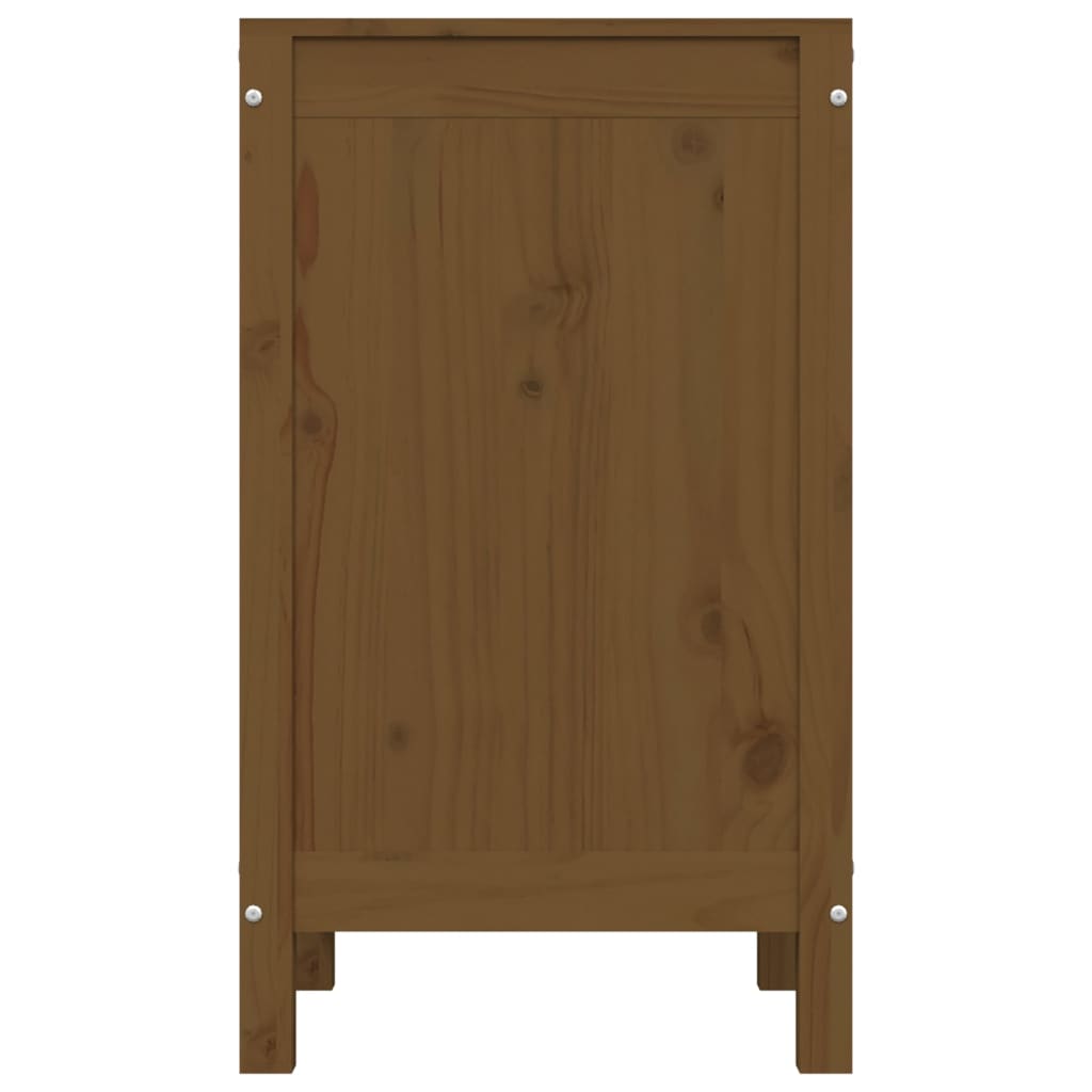 Contenitore per Bucato Miele 44x44x76 cm Legno Massello Pino