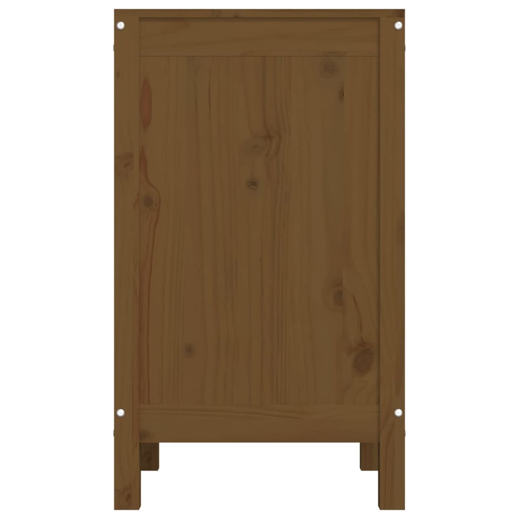 Contenitore per Bucato Miele 44x44x76 cm Legno Massello Pino