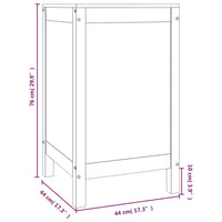 Contenitore per Bucato Miele 44x44x76 cm Legno Massello Pino