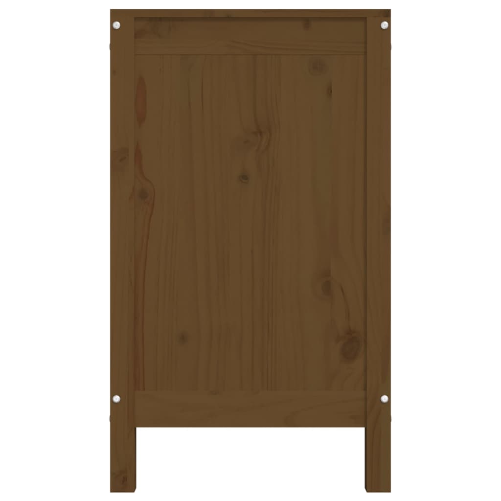 Contenitore per Bucato Miele 88,5x44x76 cm Legno Massello Pino