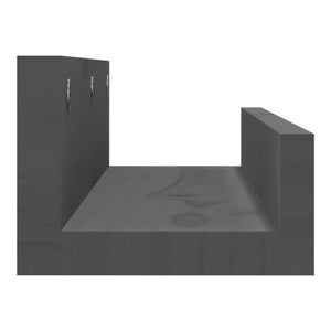 Mensole da Parete 2 pz Grigio 50x12x9cm Legno Massello di Pino cod mxl 32787