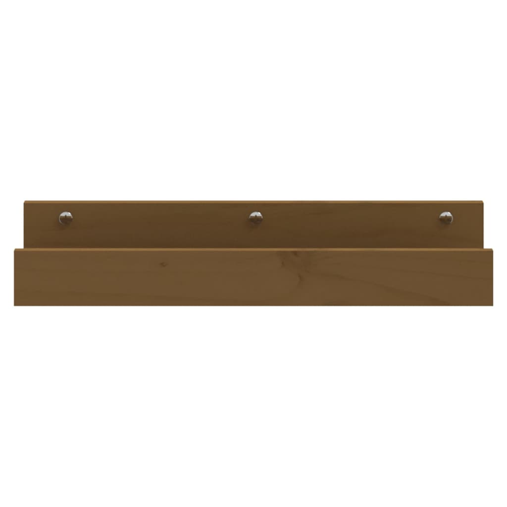 Mensole da Parete 2 pz Miele 50x12x9cm Legno Massello di Pino 823587