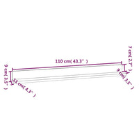 Mensole da Parete 2 pz Miele 110x11x9 cm Legno Massello di Pino cod mxl 32783