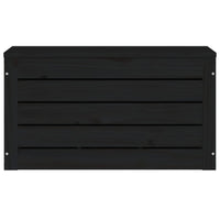 Contenitore Portaoggetti Nero 59,5x36,5x33 cm Massello di Pino 823618