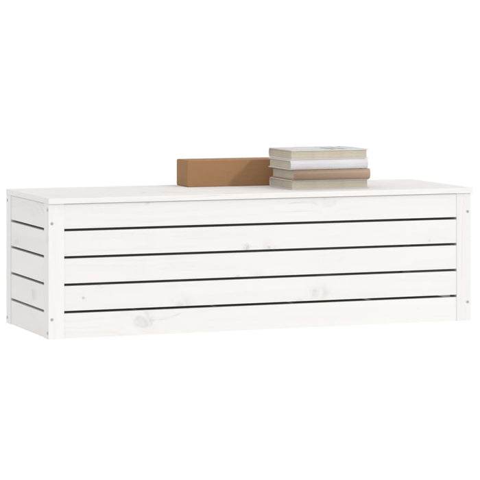 Contenitore Portaoggetti Bianco 109x36,5x33cm Massello di Pino cod mxl 62556