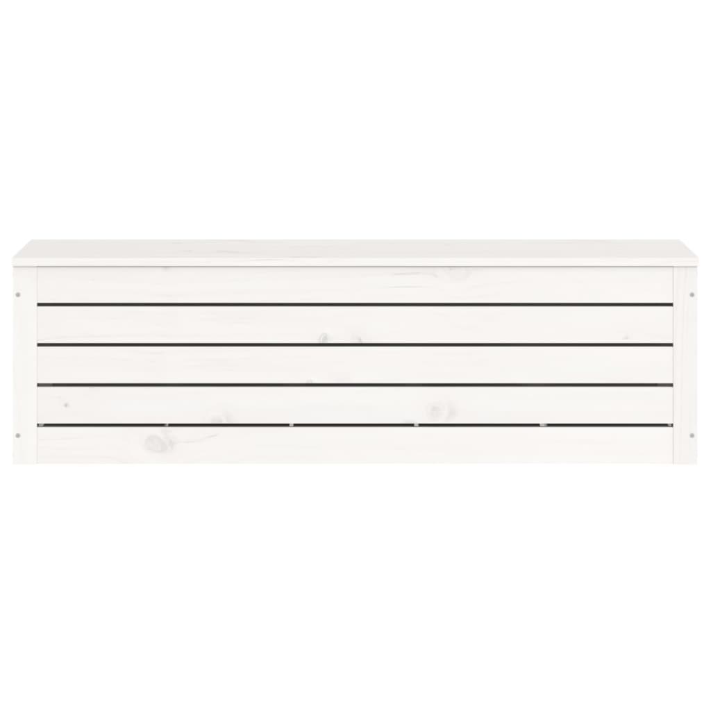 Contenitore Portaoggetti Bianco 109x36,5x33cm Massello di Pino 823625