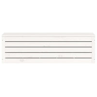 Contenitore Portaoggetti Bianco 109x36,5x33cm Massello di Pino 823625