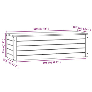 Contenitore Portaoggetti Miele 109x36,5x33cm Massello di Pino cod mxl 61217