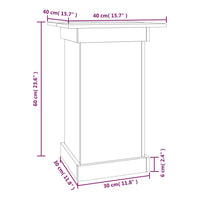 Portafiori 40x40x60 cm in Legno Massello di Pino 823629