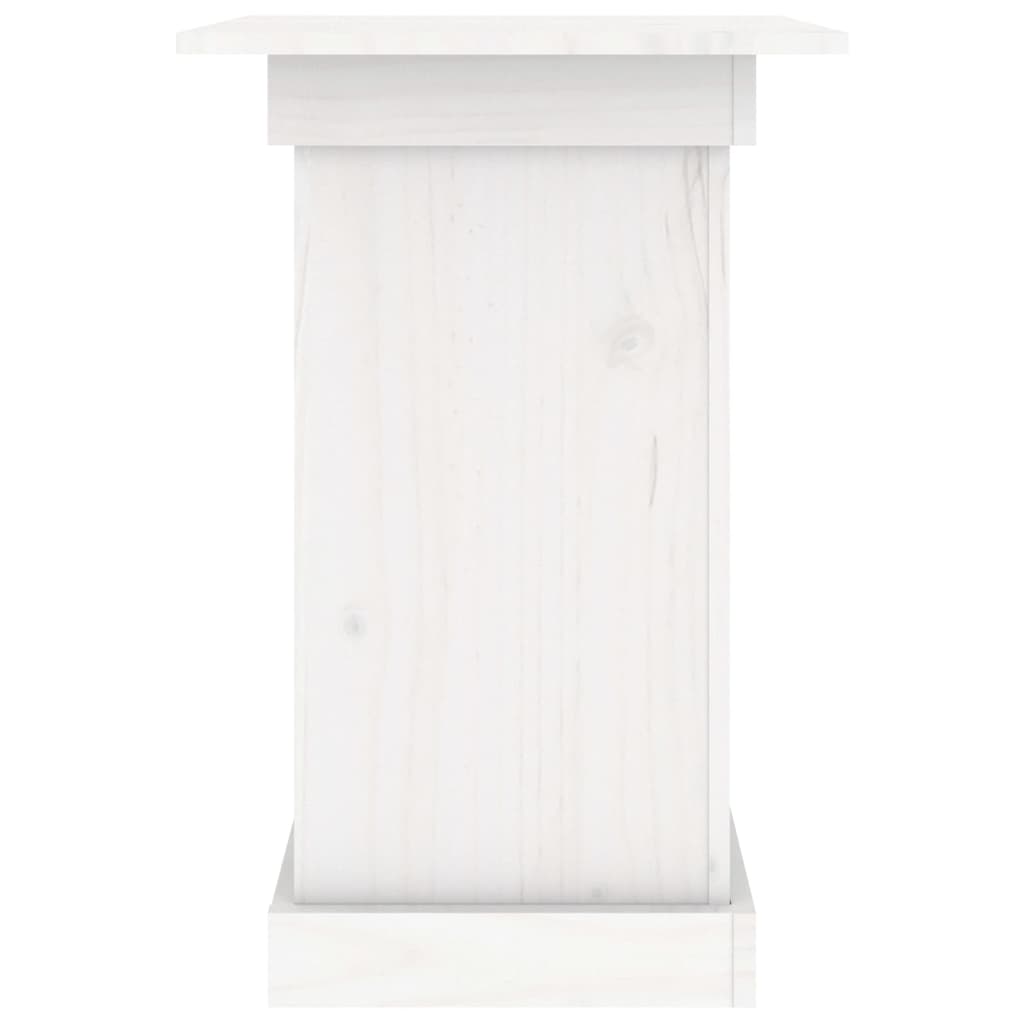 Portafiori bianco 40x40x60 cm in Legno Massello di Pino 823630