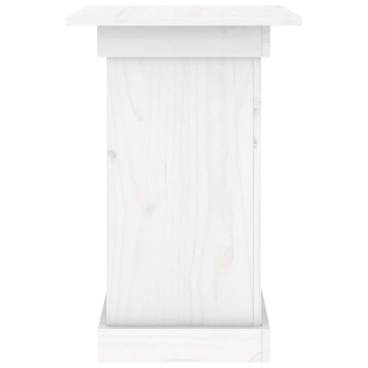 Portafiori bianco 40x40x60 cm in Legno Massello di Pino 823630