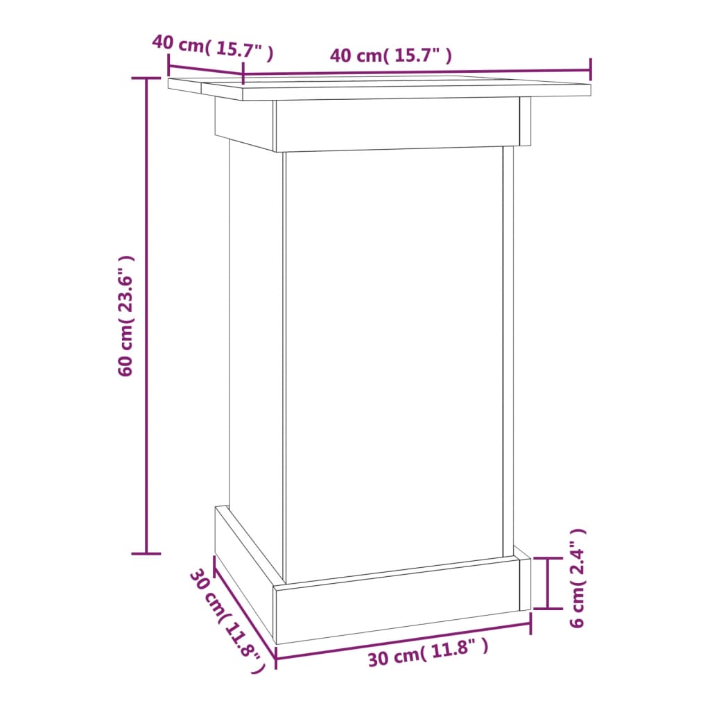 Portafiori marrone miele 40x40x60 cm in Legno Massello di Pino cod mxl 65731