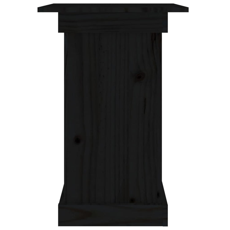 Portafiori Nero 40x40x60 cm in Legno Massello di Pino cod 11557