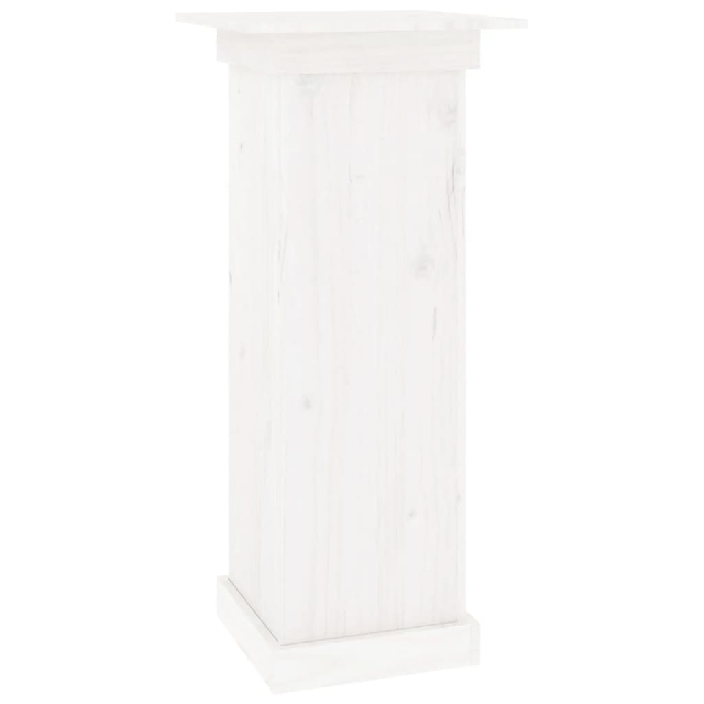 Supporto per Fiori Bianco 40x40x90 cm in Legno Massello di Pino 823635