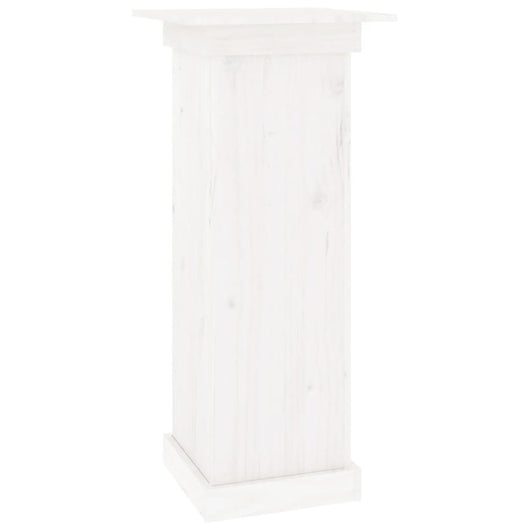 Supporto per Fiori Bianco 40x40x90 cm in Legno Massello di Pino 823635