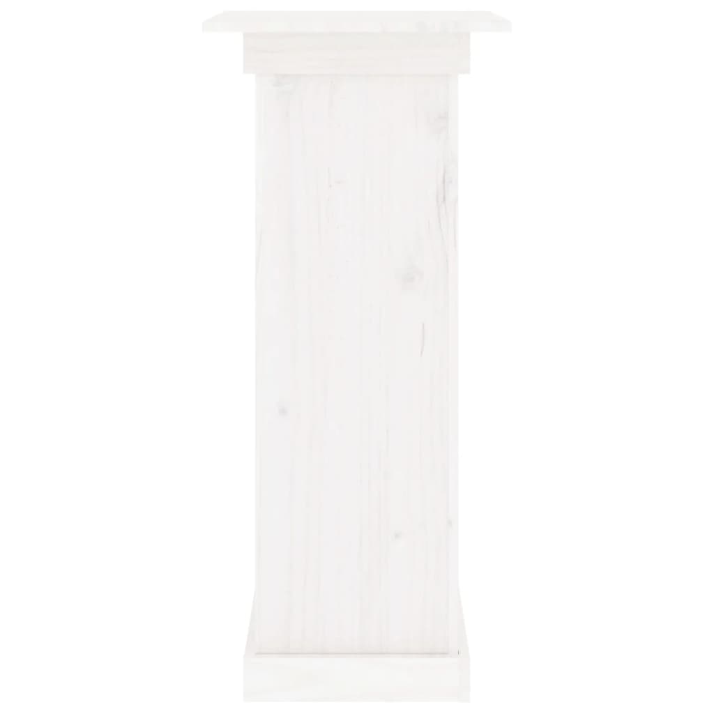 Supporto per Fiori Bianco 40x40x90 cm in Legno Massello di Pino 823635