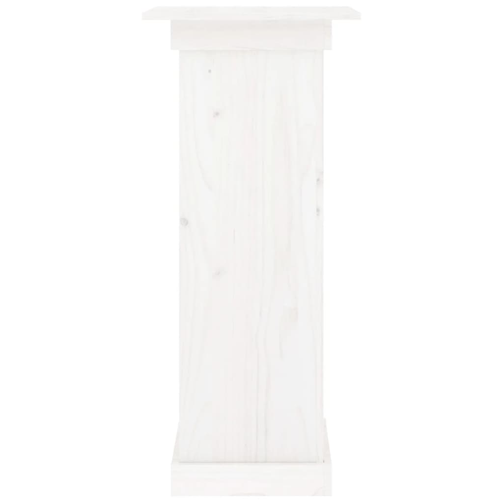 Supporto per Fiori Bianco 40x40x90 cm in Legno Massello di Pino 823635