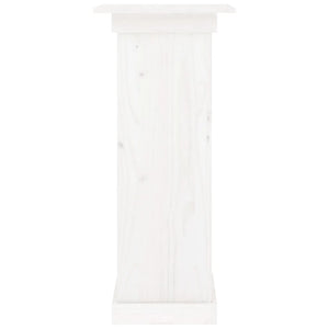 Supporto per Fiori Bianco 40x40x90 cm in Legno Massello di Pino 823635