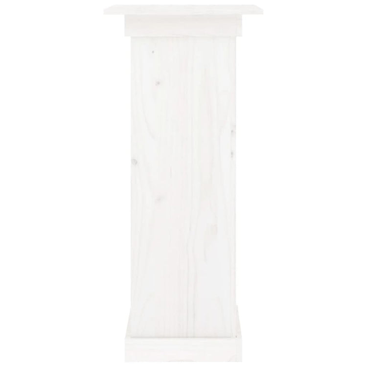 Supporto per Fiori Bianco 40x40x90 cm in Legno Massello di Pino 823635