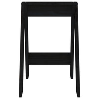 Sgabelli 2 pz Nero 40x40x60 cm in Legno Massello di Pino cod mxl 50319