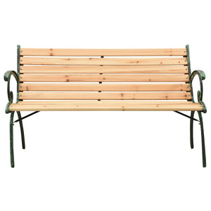 Panca da Giardino 116 cm in Ghisa e Legno Massello di Abete cod mxl 45750