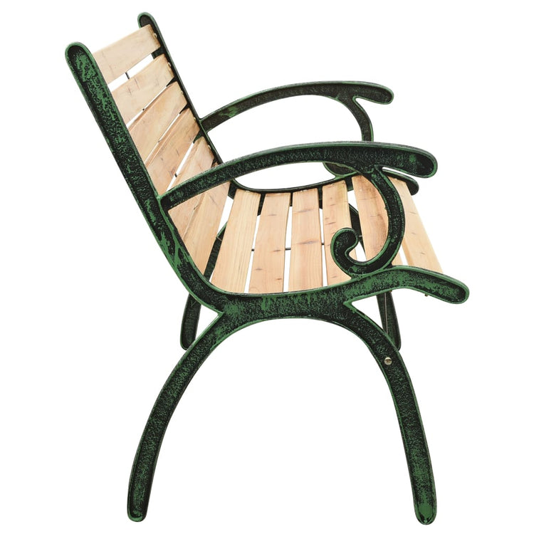 Panca da Giardino 116 cm in Ghisa e Legno Massello di Abete cod mxl 45750