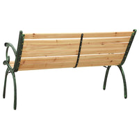 Panca da Giardino 116 cm in Ghisa e Legno Massello di Abete cod mxl 45750