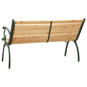 Panca da Giardino 116 cm in Ghisa e Legno Massello di Abete cod mxl 45750