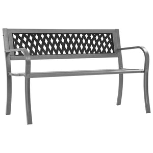 Panca da Giardino Nera 120 cm Acciaio 319582