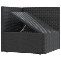 Set Divani da Giardino 5 pz con Cuscini Nero in Polyrattan 319593