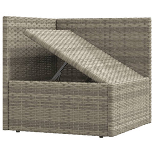 Set Divani da Giardino 4 pz con Cuscini in Polyrattan Grigio 319607