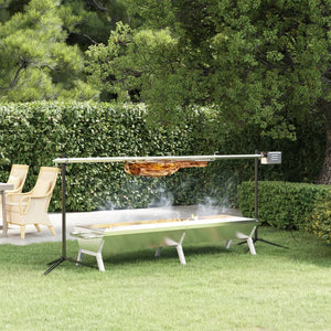 Vassoio per Barbecue Argento 158x42x31 cm Acciaio Inoxcod mxl 125993