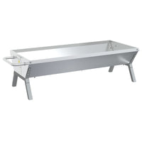 Vassoio per Barbecue Argento 118x42x30,5 cm Acciaio Inox 319969