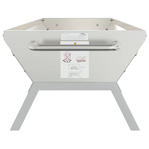 Vassoio per Barbecue Argento 118x42x30,5 cm Acciaio Inox 319969