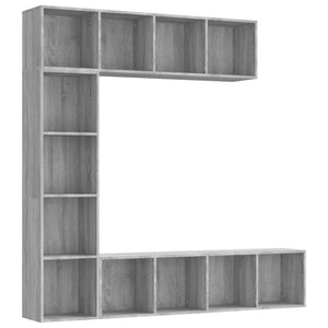 Set Mobili Libreria / Porta TV 3 pz Grigio Sonoma 180x30x180 cm 3152714